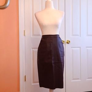 Express faux leather pencil skirt burgundy